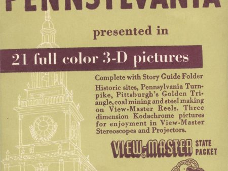 Pennsylvania - View-Master 3 Reel Packet - vintage - PA1,2,3-S2 on Sale