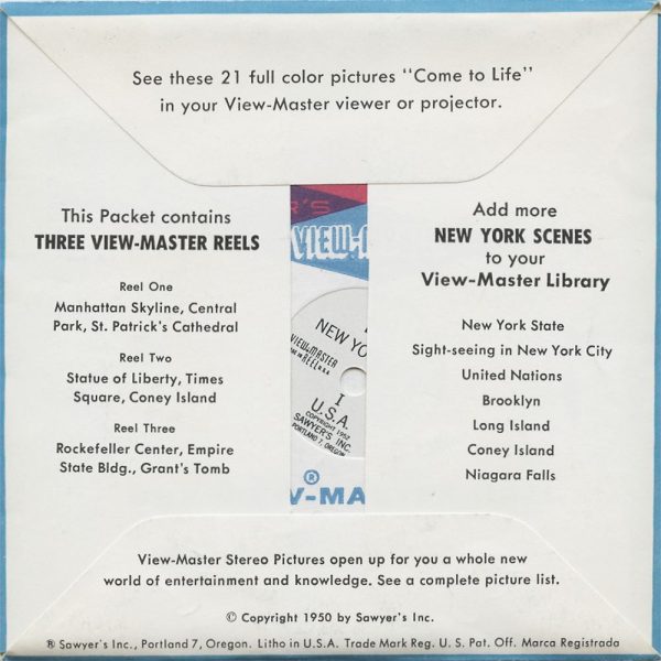 New York City - View-Master 3 Reel Packet - vintage - A653-S4 Supply