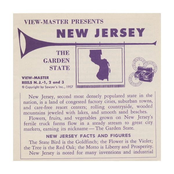 New Jersey - View-Master 3 Reel Packet - vintage - NJ-1,2,3- S3 Supply