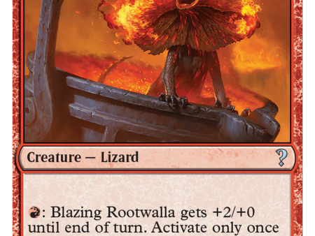 Blazing Rootwalla (White Border) [Mystery Booster 2] Hot on Sale