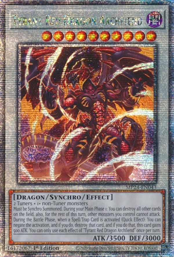 Tyrant Red Dragon Archfiend [MP24-EN043] Quarter Century Secret Rare Online