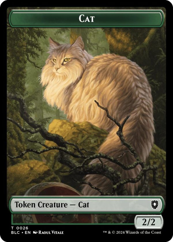 Cat    Beast (025) Double-Sided Token [Bloomburrow Commander Tokens] Online