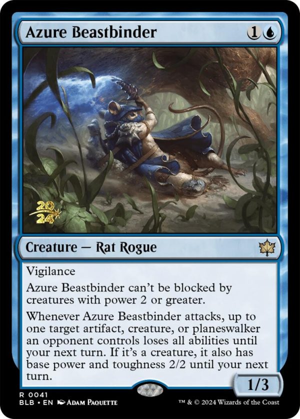 Azure Beastbinder [Bloomburrow Prerelease Promos] Online Sale