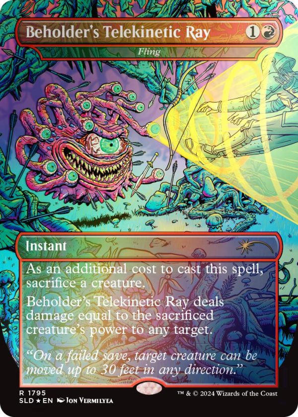 Beholder s Telekinetic Ray - Fling (Rainbow Foil) [Secret Lair Drop Series] For Cheap