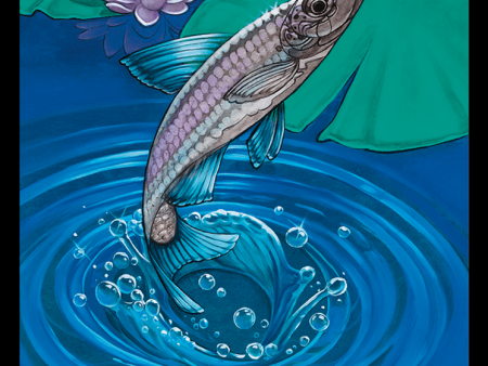 Fish    Iridescent Vinelasher Double-Sided Token [Bloomburrow Tokens] on Sale