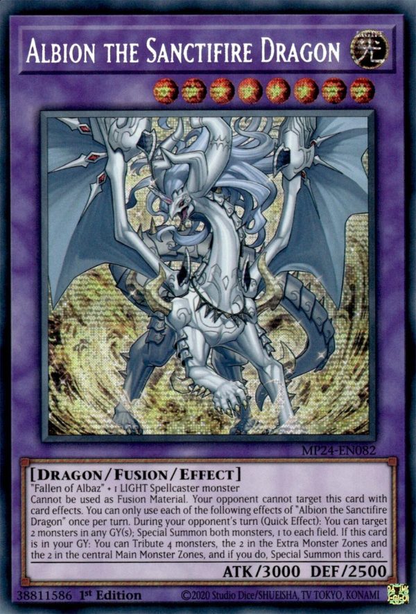 Albion the Sanctifire Dragon [MP24-EN082] Prismatic Secret Rare Online Hot Sale