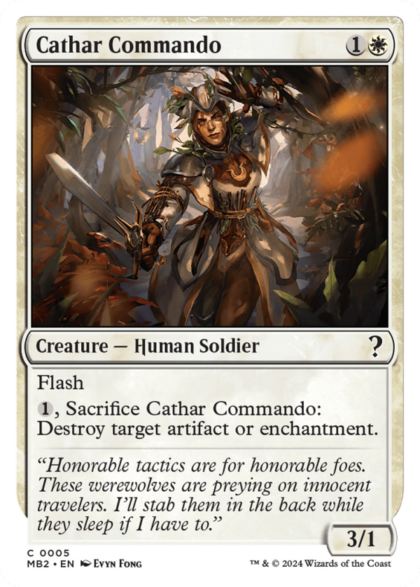 Cathar Commando (White Border) [Mystery Booster 2] Online Hot Sale