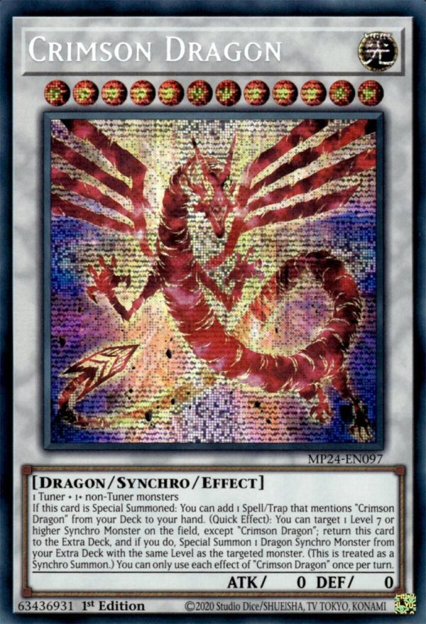 Crimson Dragon (card) [MP24-EN097] Prismatic Secret Rare Online now