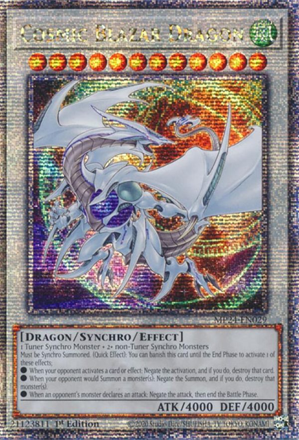 Cosmic Blazar Dragon [MP24-EN029] Quarter Century Secret Rare Online Sale