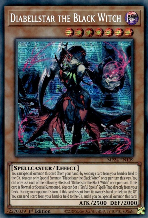 Diabellstar the Black Witch [MP24-EN109] Prismatic Secret Rare Hot on Sale