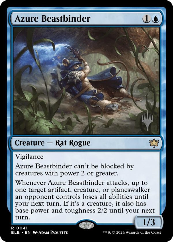 Azure Beastbinder (Promo Pack) [Bloomburrow Promos] For Sale