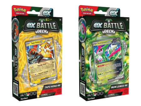 PKM EX Battle Decks - Tapu Koko ex & Iron Leaves ex For Cheap