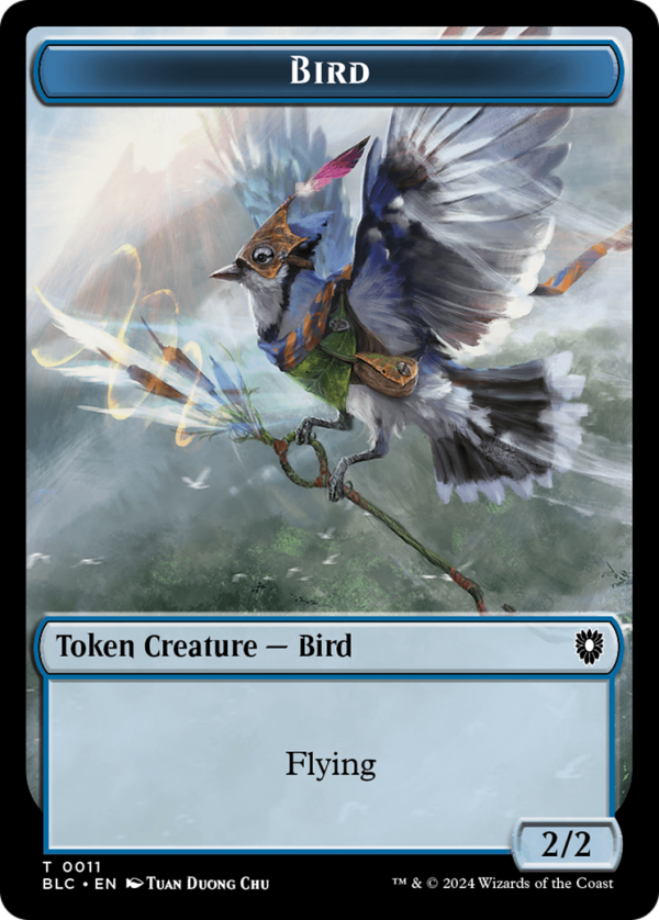 Bird (011)    Fish Double-Sided Token [Bloomburrow Commander Tokens] on Sale