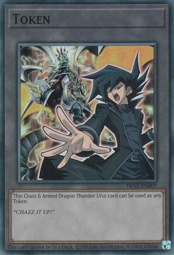 Token: Chazz & Armed Dragon Thunder LV10 [TKN5-EN007] Super Rare on Sale