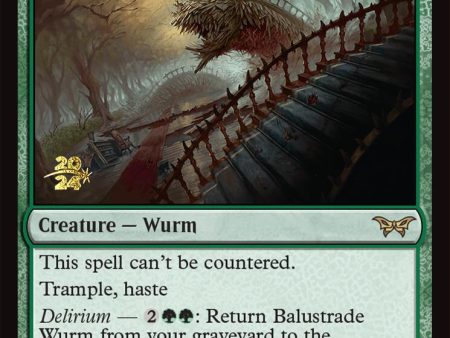 Balustrade Wurm [Duskmourn: House of Horror Prerelease Promos] on Sale