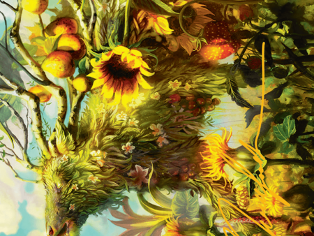 Beza, the Bounding Spring Art Card (Gold-Stamped Signature) [Bloomburrow Art Series] on Sale