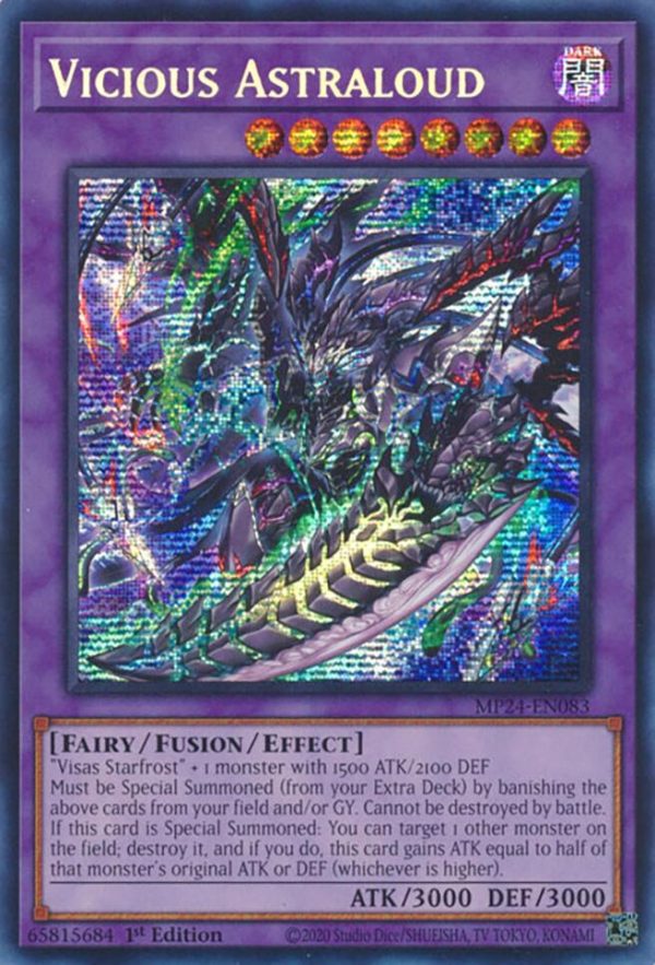 Vicious Astraloud [MP24-EN083] Prismatic Secret Rare Hot on Sale