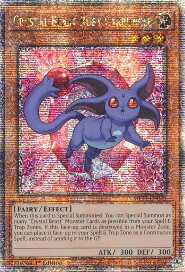 Crystal Beast Ruby Carbuncle [MP24-EN020] Quarter Century Secret Rare For Sale